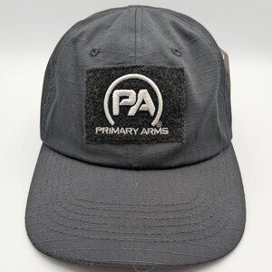 Primary Arms Black Tactical Hat Cap, NWT, Embroidered, Adjustable Hook & Loop